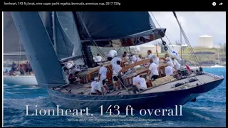 Lionheart, 143 ft j boat, wins super yacht regatta, Bermuda, Americas Cup, 2017 720p