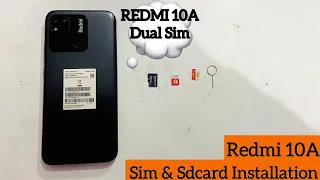 Xioami Redmi 10A ;How to Insert 2 sim & SD card ? Really possible Redmi 10 A