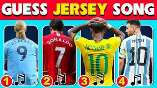 (FULL) Guess The Football Player by Jersey Shirt Songs|Ronaldo, Messi, Neymar,.....Football Quiz