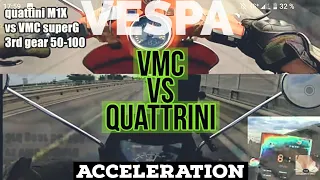 VMC vs QUATTRINI acceleration compared! / VESPA rotary TUNING /