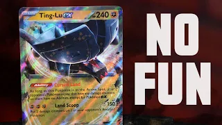 Abilities are futile. Ting-Lu ex leaves the opponent's deck in shambles!