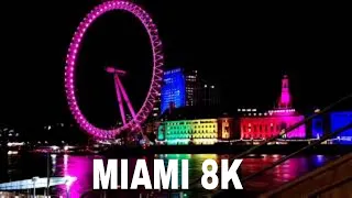 Miami, Florida at Night in 8K ULTRA HD - The Magic City (60 FPS)