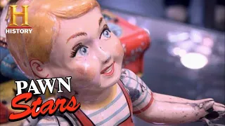 Pawn Stars: Seller WINDS UP Price on RARE WIND-UP TOYS (Season 8) | History