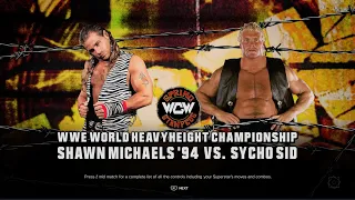 WWE 2K24 SHAWN MICHAELS VS SYCHO SID WORLD HEAVYWEIGHT CHAMPIONSHIP