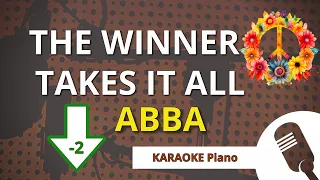 THE WINNER TAKES IT ALL (ABBA) - KARAOKE Piano LOWER KEY