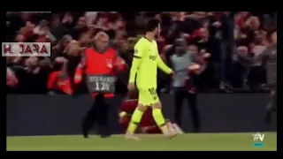 Niño del Liverpool se burló de Messi en Anfield tras el pitazo final