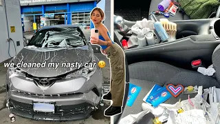 This is the cleaning motivation you need… (DEEP CLEAN my car with me 🤍)