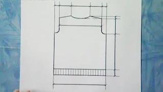 Построение выкройки спинки пуловера.