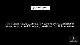 HOWTO: Install and build wxWidgets for C++ in Visual Studio 2019
