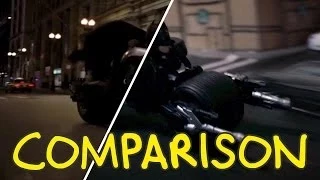 The Dark Knight's Joker truck flip - Homemade Side by Side Comparison