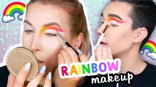 🌈 TRIED FOLLOWING James Charles’ rainbow makeup 🌈 #Challenge ♦ Agnieszka Grzelak Beauty
