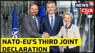 NATO EU Press Conference | NATO | NATO-EU Sign Declaration On Cooperation | English News | News18