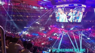 VASILIY LOMACHENKO ENTRANCE TO THE MSG ARENA.