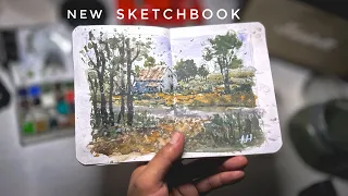 Is It The PERFECT Sketchbook for Watercolor Sketches? | ASMR Relaxing Ambience