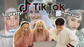 Latin girls react to Hijab Tiktok?!  *So cute!!