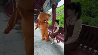 😂Teddy Bear Funny Pranks ... On Cute Girls 😍 Irritating People#Shorts#Viral #funny #teddy #prank