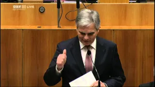 40133Sondersitzung des Nationalrates zum Hypo U Ausschuss 1 Werner Faymann SPÖ 2015/01/14 1