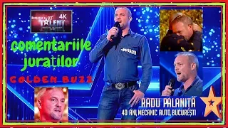 Românii au Talent! RADU PALANIŢĂ | COMENTARIILE JURAŢILOR | GOLDEN BUZZ de la Florin Călinescu!