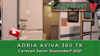 ADRIA Aviva 360 DK - Caravan Salon 2021 Düsseldorf - kleinster Familien Wohnwagen