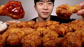 ASMR MUKBANG KOREAN kyochon SWEET HONEY CHICKEN EATING SHOW