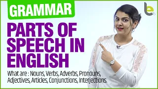 English Grammar Lesson -Parts Of Speech With Example Sentences | Learn English Through Hindi | Ellie