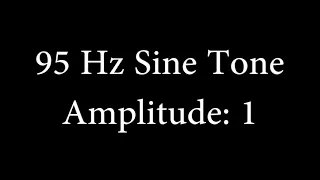 95 Hz Sine Tone Amplitude 1