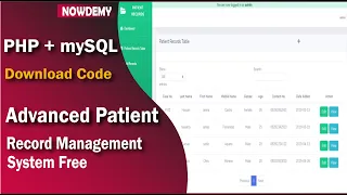 Patient Record Management System in PHP MySQL