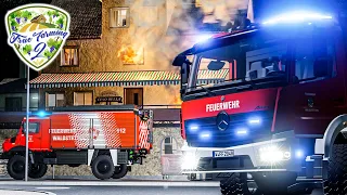 True Farming 2 #98 - Feuerwehr GROßEINSATZ: Löscharbeiten an der Pizzeria - Farming Simulator 22