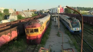 [ЧФМ] Дизель-поезда Д1 и Д1М на ст. Вистерничень / [CFM] D1 and D1M DMU's at Visternichen station