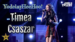 YodelayHeeHoo! Timea Csaszar a impresionat jurații cu tehnica ei vocală, numai la Românii au Talent!