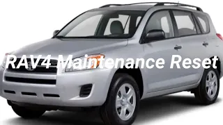 2011 Toyota RAV4 Maintenance Reset