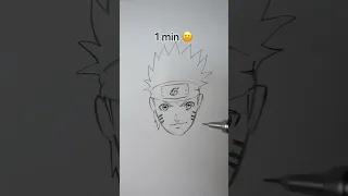 How to Draw Naruto Sage 6 in 10sec, 10mins, 10hrs #shorts