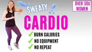 FUN SWEATY CARDIO WORKOUT for Women Over 50 | Simple Calorie Burning Moves | Lively Ladies