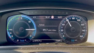 VW E-Golf 2018 Acceleration Test, impressive results!