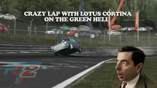 Crazy lap with Lotus Cortina on the Green Hell