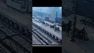 Live Train Accident CCTV Footage #shorts #viral