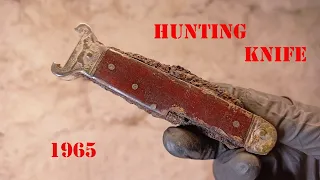 55 years in the ground Hunting Pocket knife impossible Restoration