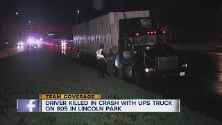 Driver killed after slamming into semi on I-805