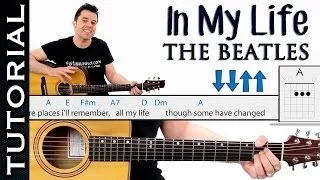 Como tocar In My Life de THE BEATLES en guitarra acordes beatles ritmo tutorial completo