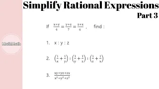 Rational Expressions - HOW TO: Simplify the Rational Expression (Part 3)