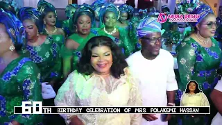 London Celebrity Fabrics Dealer, Kemi Hassan Flew in over 100 UK, U.S babe for her 60th birthday