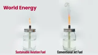 Sustainable Aviation Fuel versus Conventional Jet Fuel Burning Demonstration