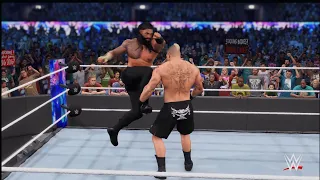 WWE 2K22 PS5 Brock Lesnar vs Roman Reigns WM38