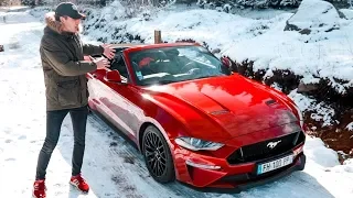 Ce V8 me rend FOU!!! Mustang V8 Cab dans la Neige!