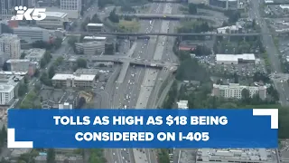 Washington State Transportation Commission to consider $15, $18 tolls on I-405 Tuesday