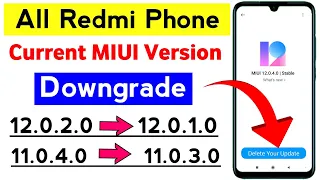 How To Downgrade MIUI 12 To MIUI 11 Without Pc | How Do I Uninstall Latest MIUI Update ||