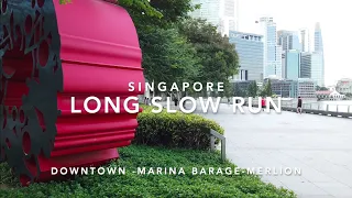 Running round  Marina Bay in Singapore