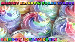 Making Rainbow Swirled Sugar Scrubs | Rainbow Extravaganza 2022 | MO River Soap