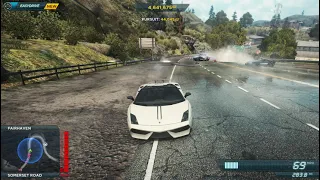 POLICE CHASE LAMBORGHINI GALLARDO NFS MOST WANTED VERY SATISFYING