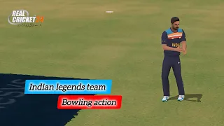 Indian legends team bowling action in real cricket 24 iam sravan